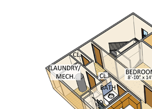 Stonington Park - 2 Bedroom 1.5 Bath Floor Plan Stonington Park Apartments - Floor Plan